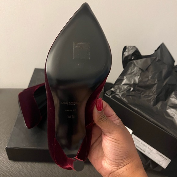 BNWT SAINT LAURENT VELVET PUMPS - Picture 7 of 7